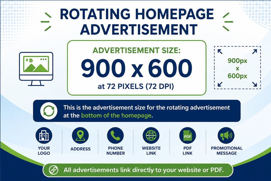 Home page ad banner